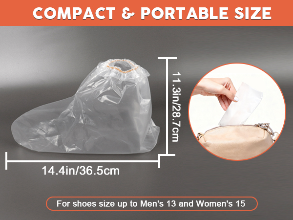 compact disposable shoe covers for rain
