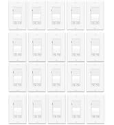 Dimmer Light Switch,Greencycle 20PK 3 Way Dimmer Switch for Dimmable 150W LED CFL Light,600W Halo...