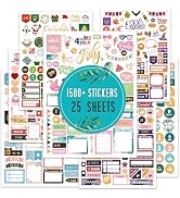 Planner Stickers - Monthly Planner Stickers and Accessories 25 Pages 1500 + Stunning Functional a...
