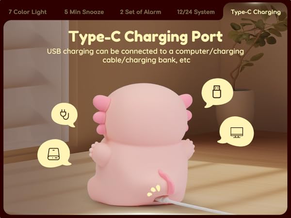 cute axolotl night light