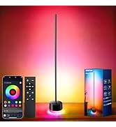 KSIPZE Led Floor Lamp, RGB+IC Corner Floor Lamps with Remote, Button, APP Control 16 Million Colo...