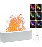 Rican Essential Oil Diffusers 150ml, Flame Diffuser Humidifier for Essential Oils with 7 Colors C...