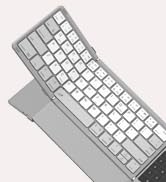 Nillkin Foldable Travel Keyboard with Touchpad &amp; Number Pad, Bluetooth Wireless Portable Folding ...