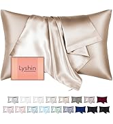 Mulberry Silk Pillow Cases Standard Size with Hidden Zipper, Ultra Smooth and Soft Breathable Coo...
