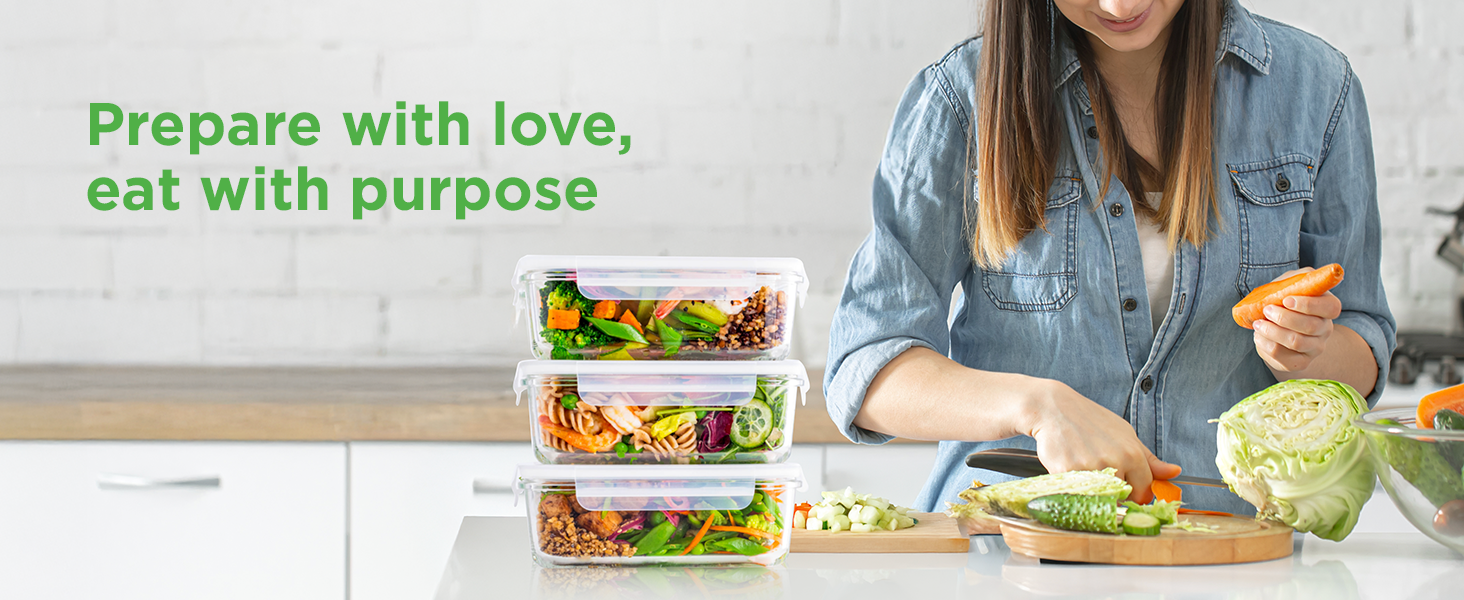 Prep naturals Glass Containers