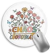 Chaos Coordinator Office Work Mouse Pad, Small Round Mouse Pads for Desk, Mini Travel Mousepad fo...