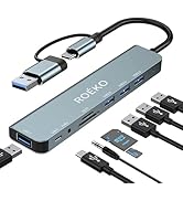 USB Hub,USB C hub multiport Adapter, USB Splitter with 1xUSB 3.0,4xUSB2.0,2 x USB C,USB c hub for...