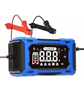 6-Amp 12V Smart Car Battery Charger, Battery Maintainer Trickle Charger with Desulfator, Pulse Re...