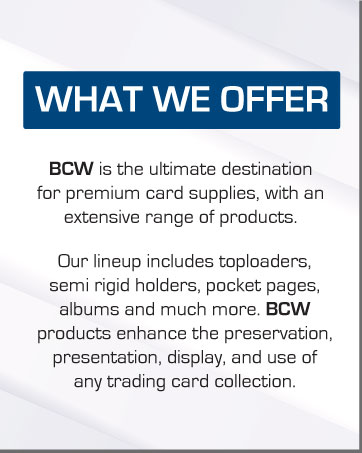 bcw, card supplies