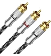 EMK RCA Y Splitter 4Ft/1.2M- Bi-Directional 1 Male to 2 Male Subwoofer/Coaxial RCA Audio Cable [D...