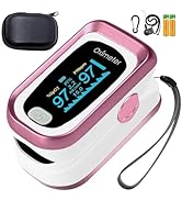 aosenwell Pulse Oximeter Fingertip, 4 Data Pulse Oximeter with Respiration, Pulse Oximeter with R...