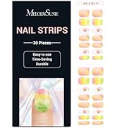 MelodySusie Semi Cured Gel Nail Strips (Roses Bloom)- Works with Nail lamp, Salon-Quality, Long L...