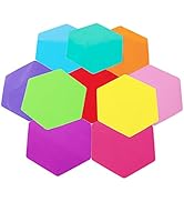 LJY 10 Pieces Hexagon Shaped Colorful Stickers Dry Erase Board Marker Removable Vinyl Dot Teacher...