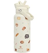 KEWIXY 32 oz Insulated Water Bottle, 2-in-1 Lid, Straw &amp; Spout with Protected, Leak Proof, Keep C...