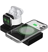 3 in 1 Aluminum Charging Stand for MagSafe Compatible with Apple Watch/iPhone 16/15/14/13/12/Pro/...