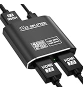 HDMI Splitter 1 in 2 Out, HDMI 2.0b 18Gbps 4K@60Hz HDR10 HDCP 2.2,Splitter for Dual Monitors Supp...