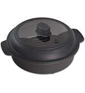 GLOU-GLOU GOOSE GGG Microwave Grill Pan, Fry Griddle Crisper Pan with Lid for Grilling Browning a...