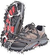 TRIWONDER Ice Grips 10 Teeth Anti-slip Shoe/Boot Ice Traction Slip-on Snow Ice Spikes Crampons Cl...