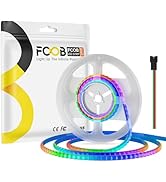 FCOB 3.2FT WS2812B Individual Addressable RGB LED Strip 160 LEDs/m, 5V 3Pin High Density COB Drea...