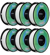 YOUSU Matte PLA Filament Bundle 6KG,6 Rolls,1KG*6 Spool(13.2lbs), 3D Printer Filament Dimensional...