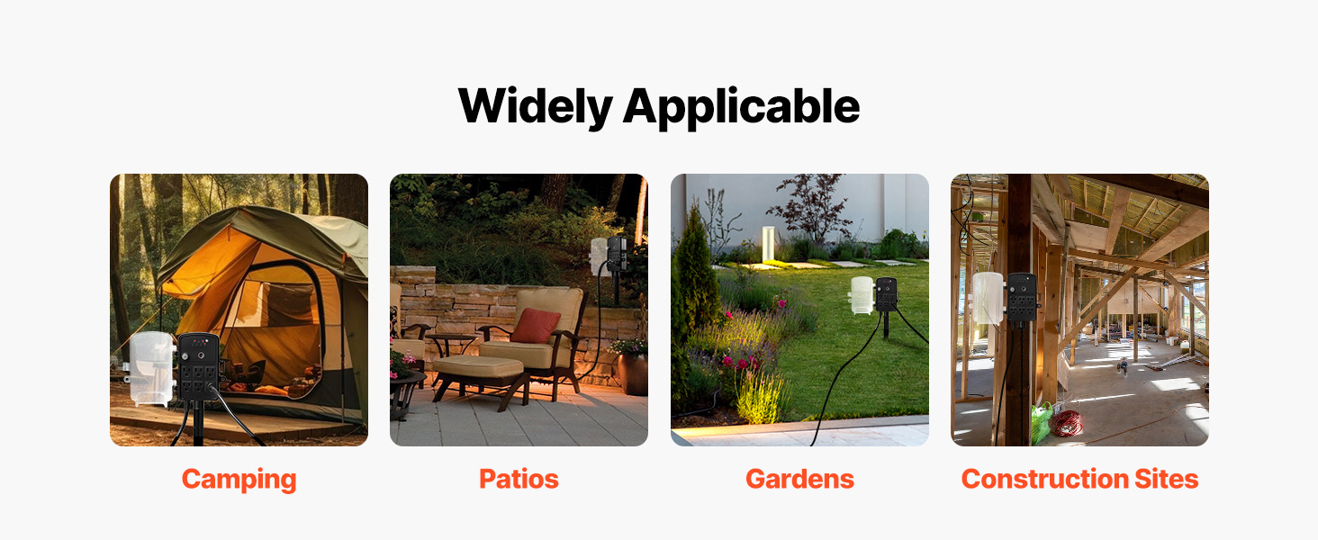 outdoor multi plug outlet waterproof