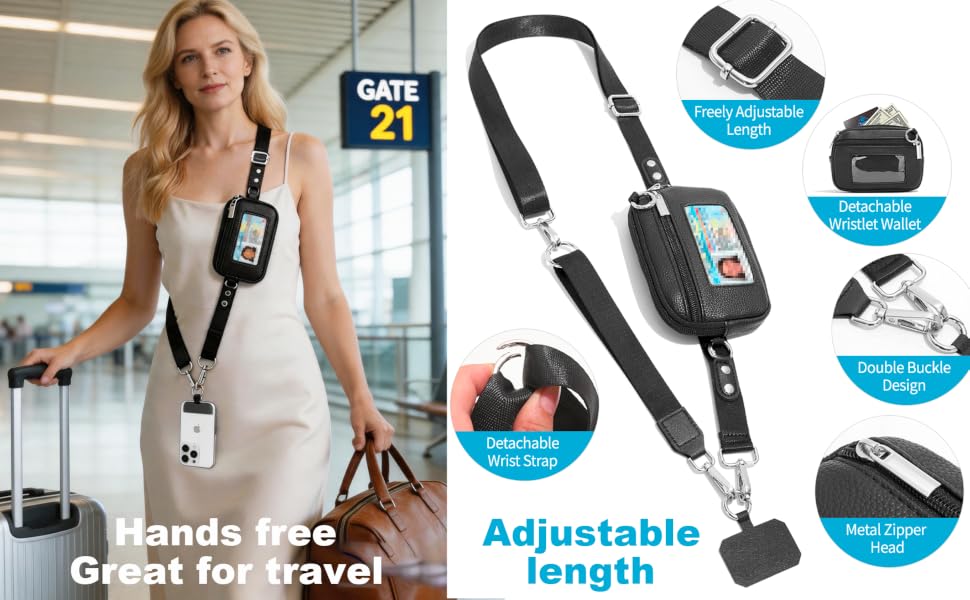 phone strap with wallet