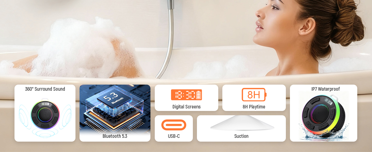 bluetooth shower speaker