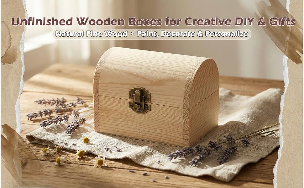Unfinished Wooden Boxes for Creative DIY &amp;amp; Gifts