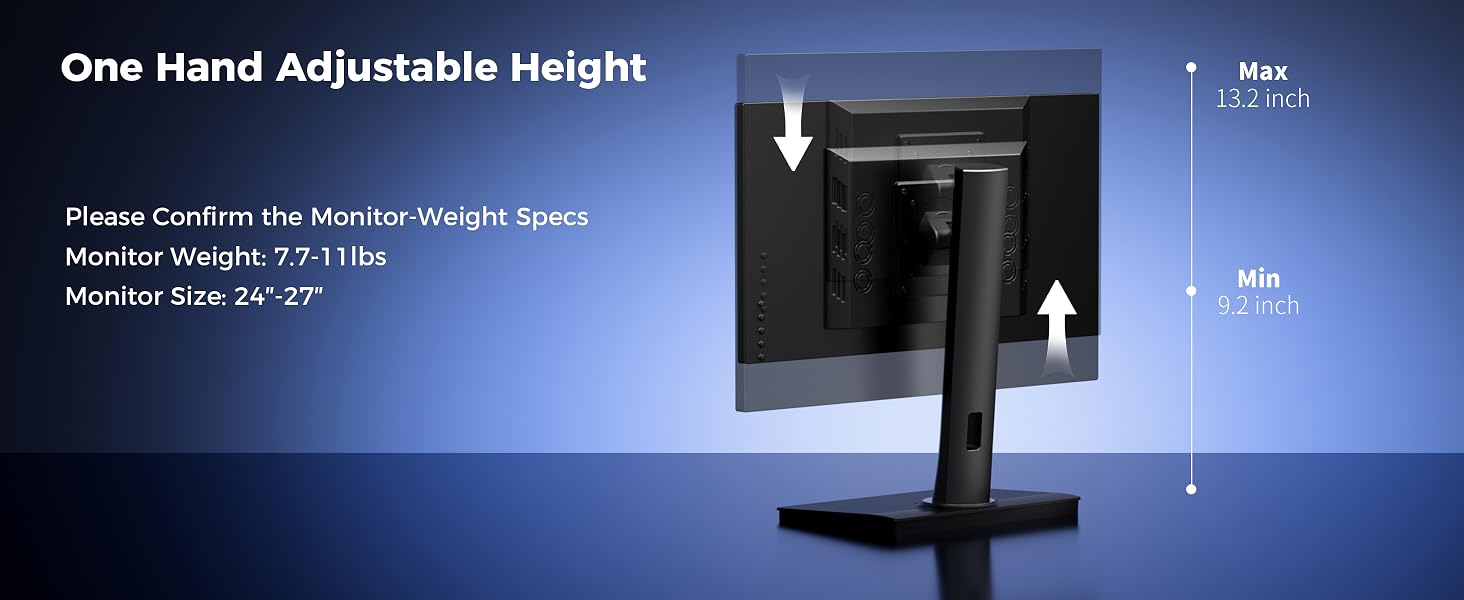 Monitor Stand for Monitor Weight 7.7-11lb, 24-27?