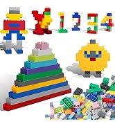 PicassoTiles 1750 PCS Building Block Tiles Creative Shapes to Enhance Imaginative Play Unique Set...