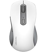TECKNET Bluetooth Mouse, [ USB + BT1 + BT2 ] Wireless Mouse for Laptop, Silent Click, Full-Size, ...