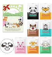 Kaely 7 Pack Kids Face Mask Spa, Animal Face Masks for Kids Teens Women Skincare, Animal Characte...