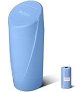 SGLRT Car Trash Can Bin with Lid - Car Garbage Can Cup Holder - Blue Mini Leakproof Vehicle Trash...