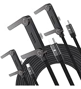 LOOHOI USB C to USB C Cable, 240W Fast Charging Cable with Built-in Phone Stand (5 FT, Black), Du...