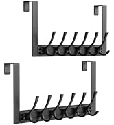 WLCSNG Over The Door Hooks, Door Hanger Hook with 6 Hooks for Hanging-Space-Saving Over The Door ...
