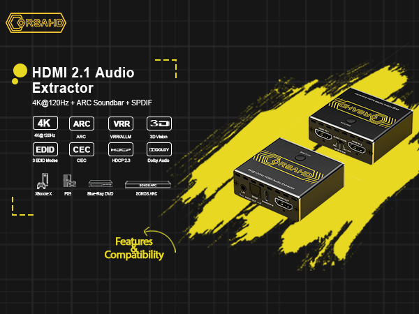 HDMI 2.1 AUDIO EXTRACTOR