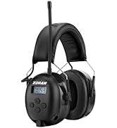 ZOHAN EM042 AM FM Radio Headphone with Digital Display,Ear Protection Noise Reduction Earmuffs,Co...