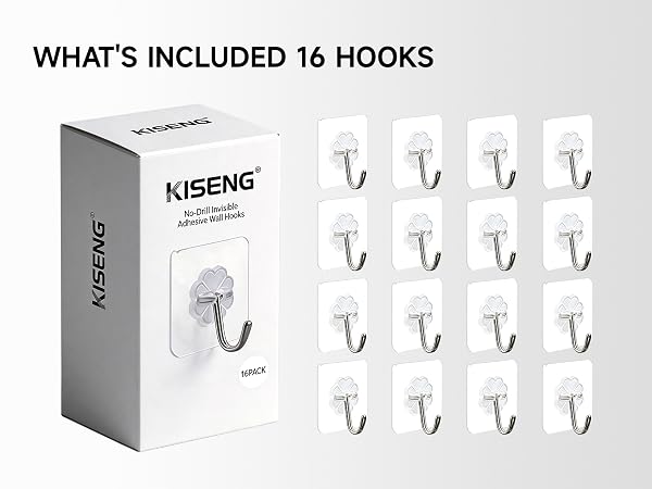 WHAT&amp;#39;S INCLUDED 16 HOOKS