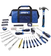 URASISTO 146-Piece Automotive and Household Tool Set, Steel DIY Home Repairing Tool Set, Perfect ...