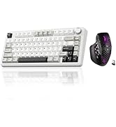 SOLAKAKA A75 and SM809pro,Wireless Keyboard and Mouse Combo for Gaming,Black