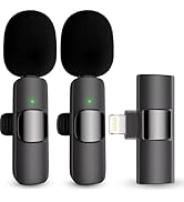 Professional Wireless Lavalier Lapel Microphone for iPhone, iPad, Cordless Omnidirectional Conden...