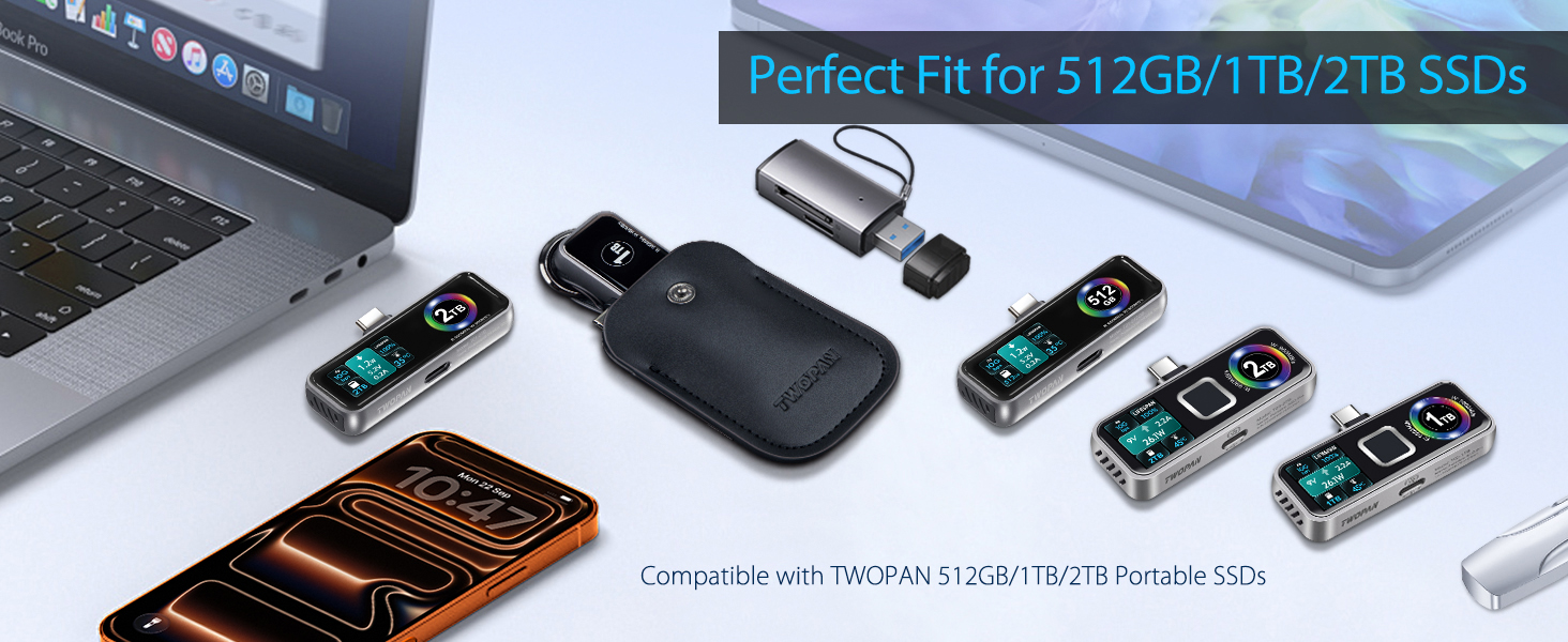 TWOPAN Nano SSD Genuine Leather Case