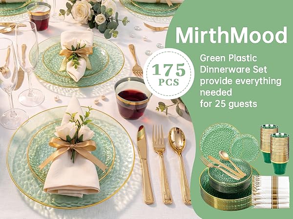 green plastic plates