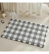 TYUU Waffle Bath Mat, Boho Bathroom Rugs Non Slip Washable Absorbent Checkered Bathroom Mat Quick...