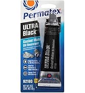 Permatex 82180 Ultra Black Maximum Oil Resistance RTV Silicone Gasket Maker, Sensor Safe And Non-...