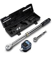 GROWNEER Torque Wrench with Adapter Set, 7.3-250.8 Ft-lbs / 10-340Nm, 1/2“ Drive Retractable 90 T...