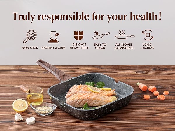 nonstick grill pan steak pan
