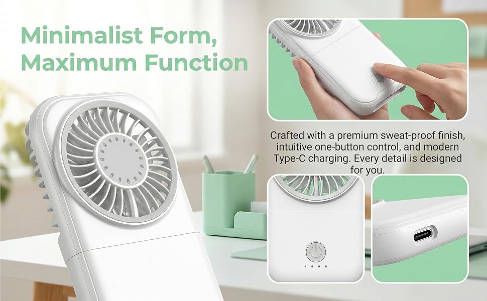 personal protable mini fan with necklace