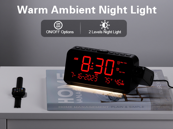 night light alarm clock