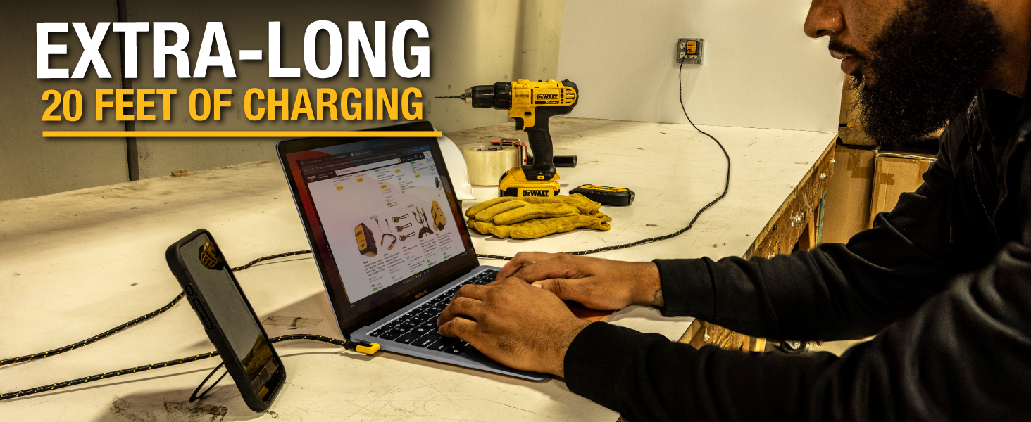 Extended 20ft Length: Perfect for charging VR devices